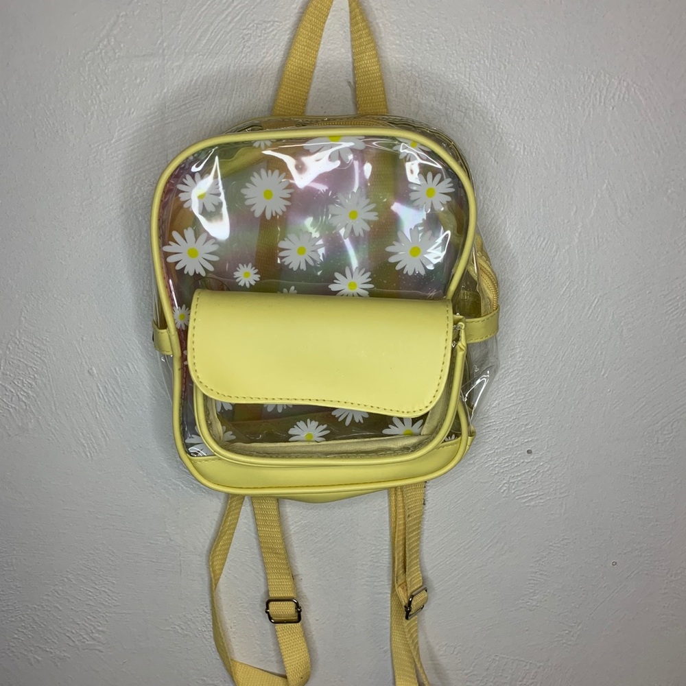 Clear Yellow mini backpack